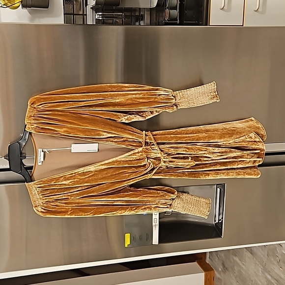 💕REFORMATION💕 Bohome Dress ~ Gold Small S NWT - Picture 8 of 15